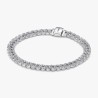 BRACELET MAILLE CUBAINE PAVÉ 18CM