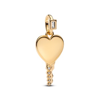 PENDENTIF CLÉ COEUR DORÉ