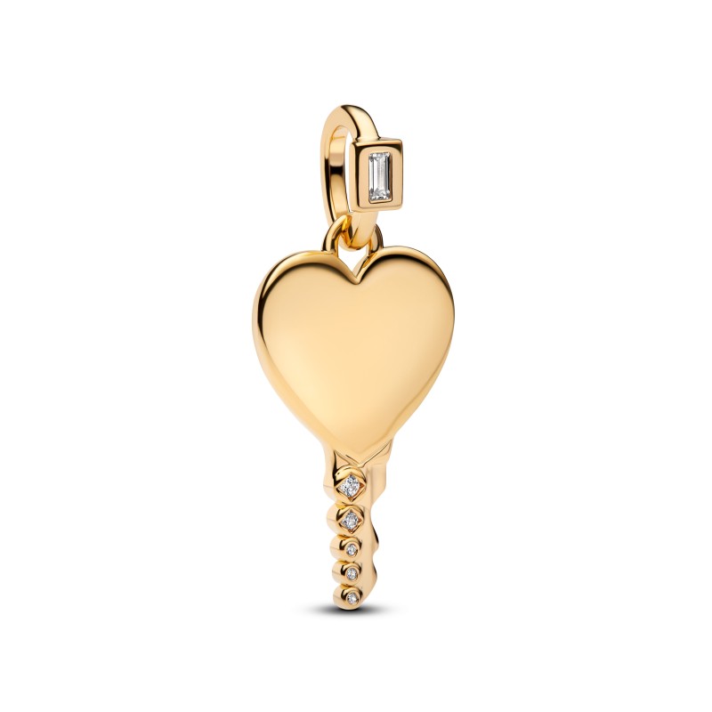 PENDENTIF CLÉ COEUR DORÉ