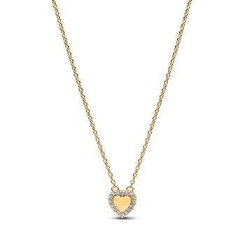 COLLIER COEUR HALO DORÉ
