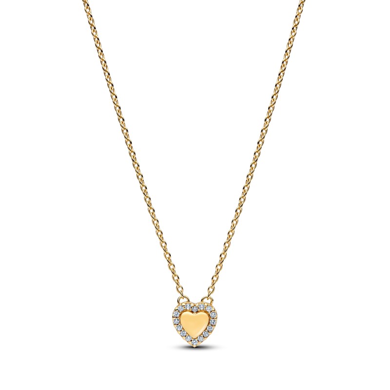 COLLIER COEUR HALO DORÉ