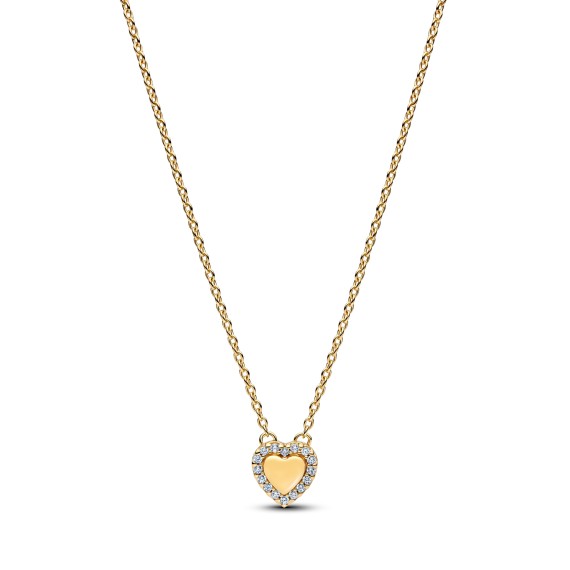 COLLIER COEUR HALO DORÉ