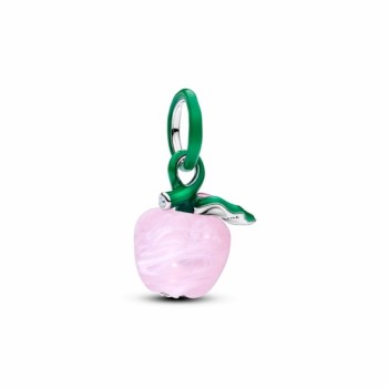 CHARM POMME ROSE EN VERRE DE MURANO