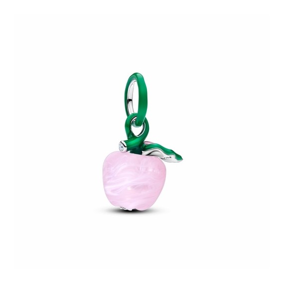 CHARM POMME ROSE EN VERRE DE MURANO