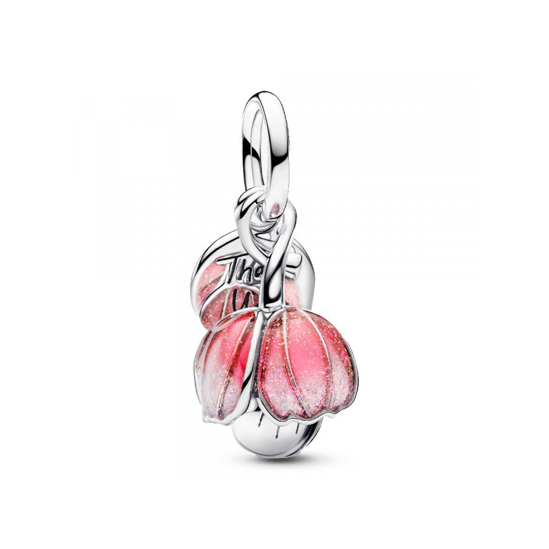 CHARM PENDANT FLEUR ÉPANOUIE BICOLORE