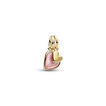 CHARM PENDANT MÈRE ET FILLE SÉPARABLE ROSE