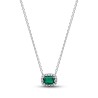 COLLIER HALO VERT SCINTILLANT RECTANGULAIRE