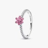 BAGUE FLEUR SCINTILLANTE ROSE T54
