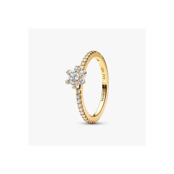 BAGUE FLEUR SCINTILLANTE DORÉ T56