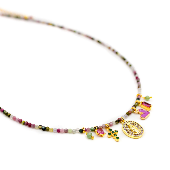 COLLIER PERLES GRIGRIS - CHARLOTTE