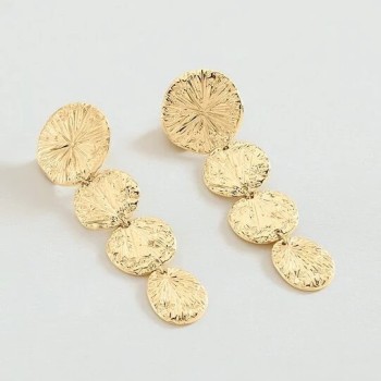 BOUCLES D OREILLES PENDANTES LONGUES ASTRÉE - DORÉ