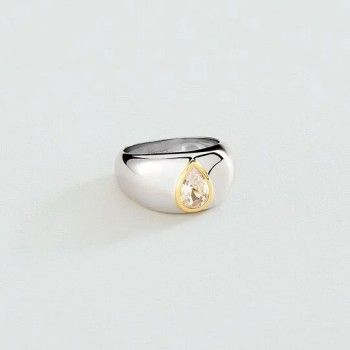  BAGUE LARGE VICTOIRE - ARGENTÉ T54
