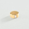 BAGUE LARGE JADE - DORÉ T52