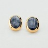 BOUCLES D OREILLES CLIPS LA RIVIERA - BLEU/DORÉ