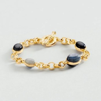 BRACELET SOUPLE LA RIVIERA - BLEU/DORÉ