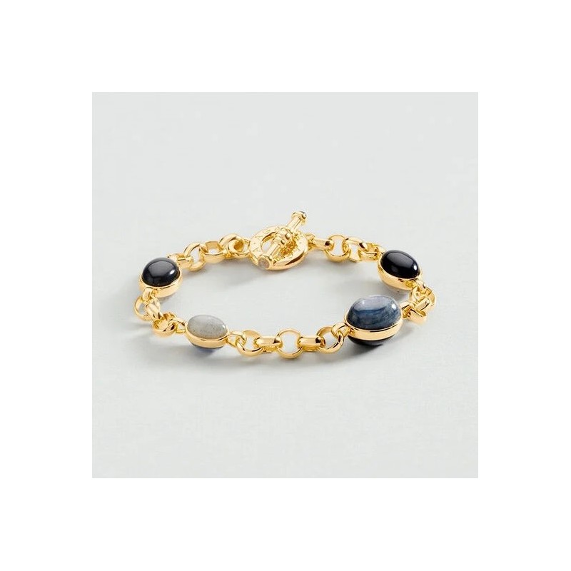 BRACELET SOUPLE LA RIVIERA - BLEU/DORÉ