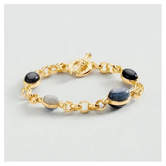BRACELET SOUPLE LA RIVIERA - BLEU/DORÉ