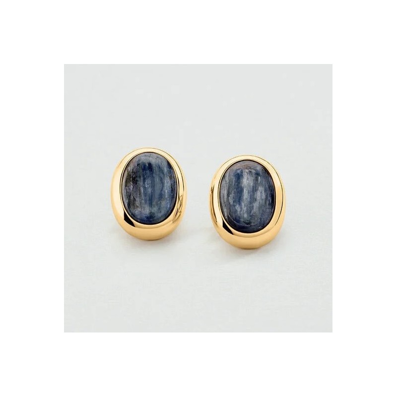 BOUCLES D OREILLES LA RIVIERA - BLEU/DORÉ