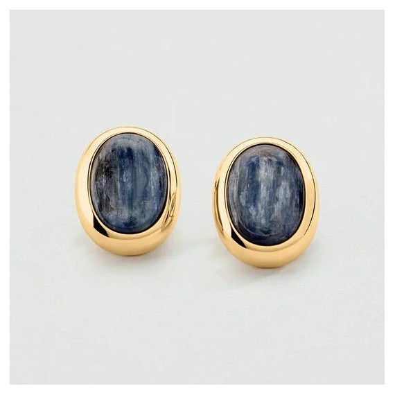BOUCLES D OREILLES LA RIVIERA - BLEU/DORÉ
