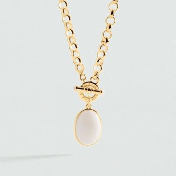 COLLIER RAS DU COU LA RIVIERA - BLANC/DORÉ