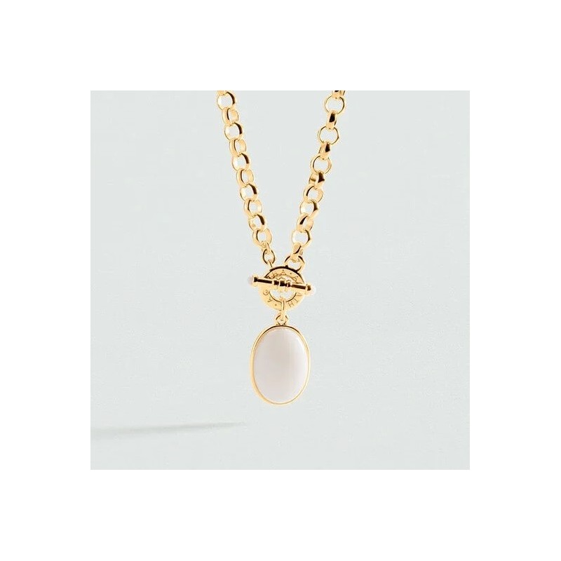 COLLIER RAS DU COU LA RIVIERA - BLANC/DORÉ