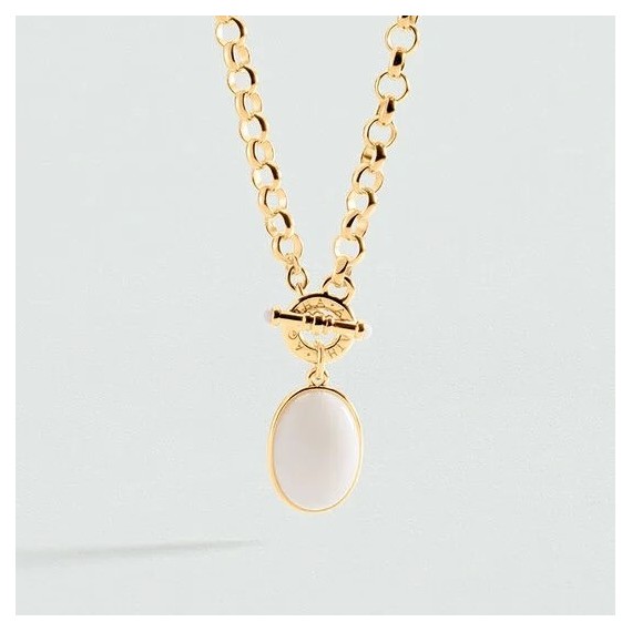 COLLIER RAS DU COU LA RIVIERA - BLANC/DORÉ