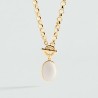 COLLIER RAS DU COU LA RIVIERA - BLANC/DORÉ