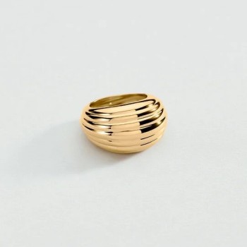 BAGUE LARGE MADELEINE - DORÉ T58