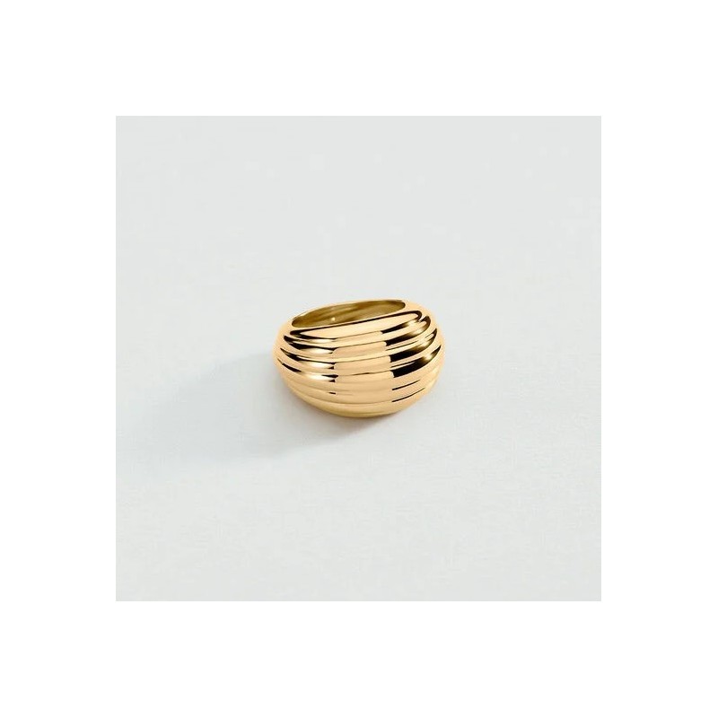 BAGUE LARGE MADELEINE - DORÉ T52