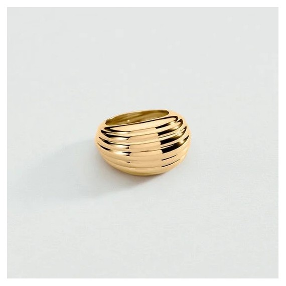 BAGUE LARGE MADELEINE - DORÉ T52