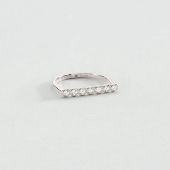 BAGUE FINE ODÉON - ARGENTÉ T56