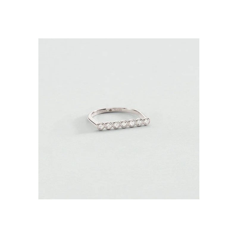 BAGUE FINE ODÉON - ARGENTÉ T56