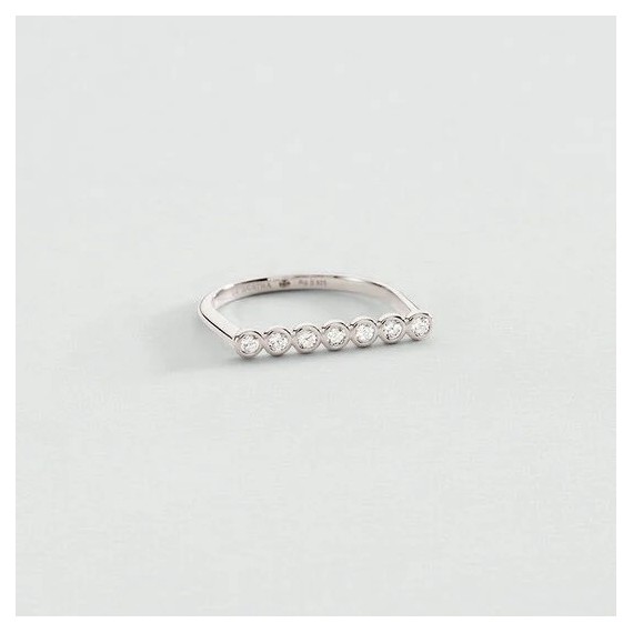 BAGUE FINE ODÉON - ARGENTÉ T58