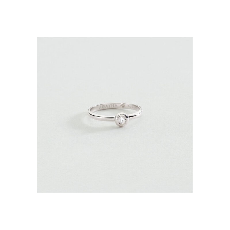 BAGUE FINE ODÉON - ARGENTÉ T54
