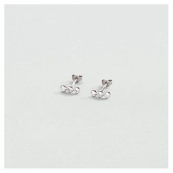 BOUCLES D OREILLES PUCES ODÉON - ARGENTÉ