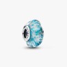 CHARM VERRE DE MURANO TURQUOISE ET PAILLETTES