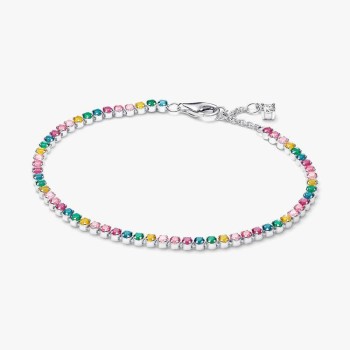 BRACELET RIVIÈRE MULTICOLORE 18CM