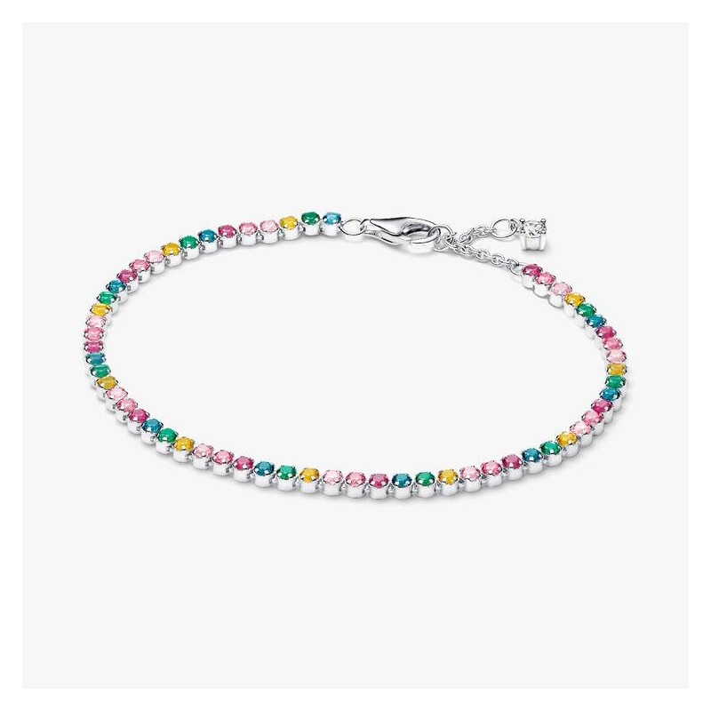 BRACELET RIVIÈRE MULTICOLORE 18CM