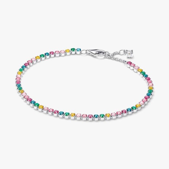 BRACELET RIVIÈRE MULTICOLORE 16CM