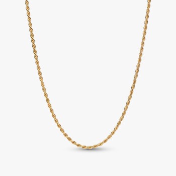 COLLIER MAILLE CORDE DORÉ