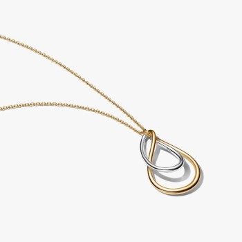 COLLIER AVEC PENDENTIF DOUBLE MATIÈRE
