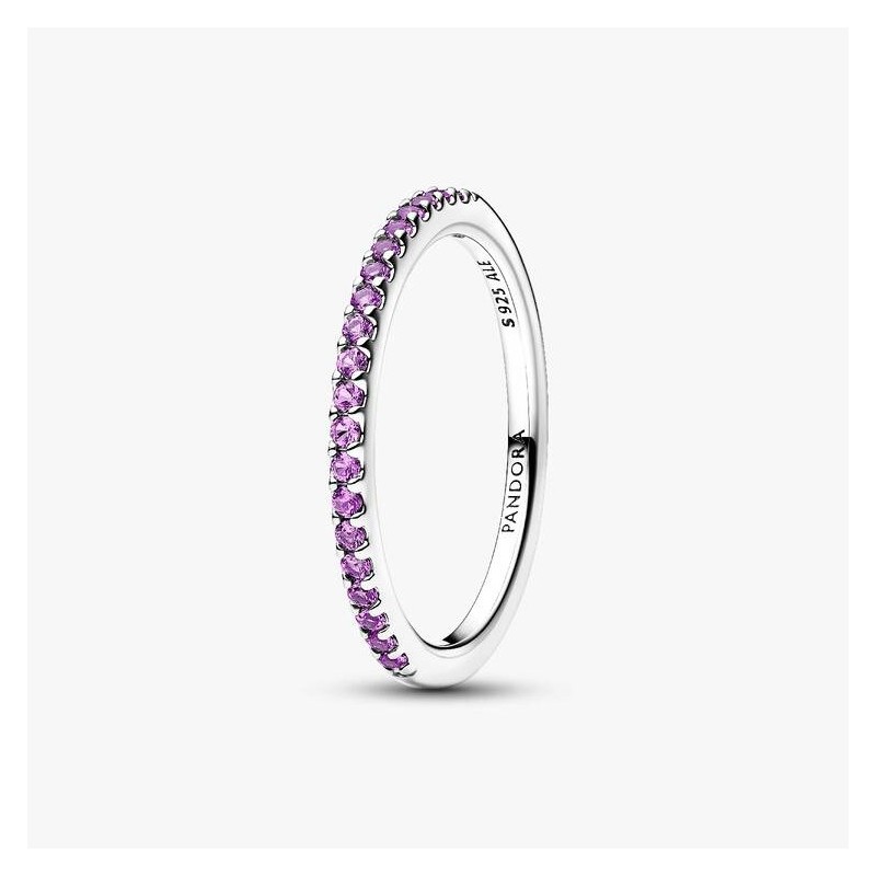 ANNEAU DEMI-ÉTERNITÉ VIOLET SCINTILLANT T54