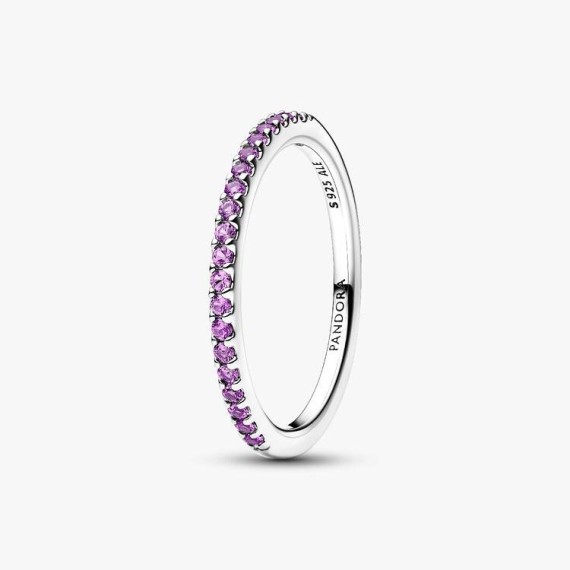 ANNEAU DEMI-ÉTERNITÉ VIOLET SCINTILLANT T54