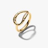 BAGUE XL SERTIE DE FORME ORGANIQUE DORÉE T56