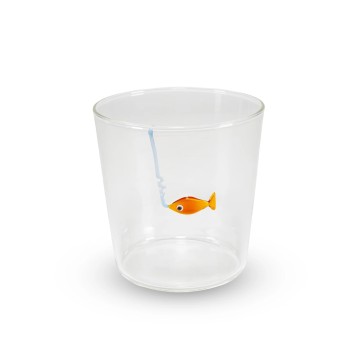 VERRE POISSON AVEC HAMEÇON 25CL EN BOROSILICATE