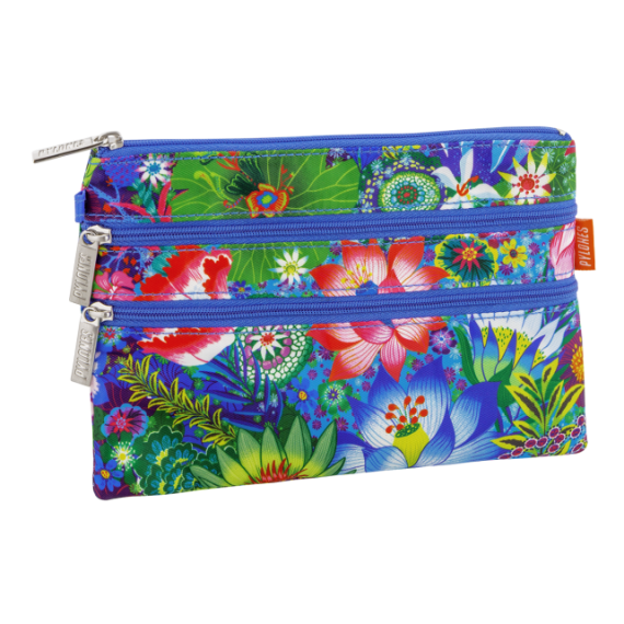 POCHETTE 3 ZIPS ZIP IT - FLEURS D'EAU