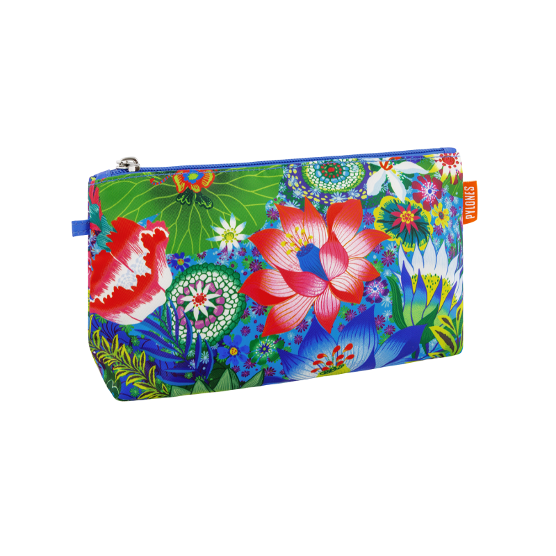 TROUSSE À MAQUILLAGE ZIP GLAM - FLEURS D'EAU