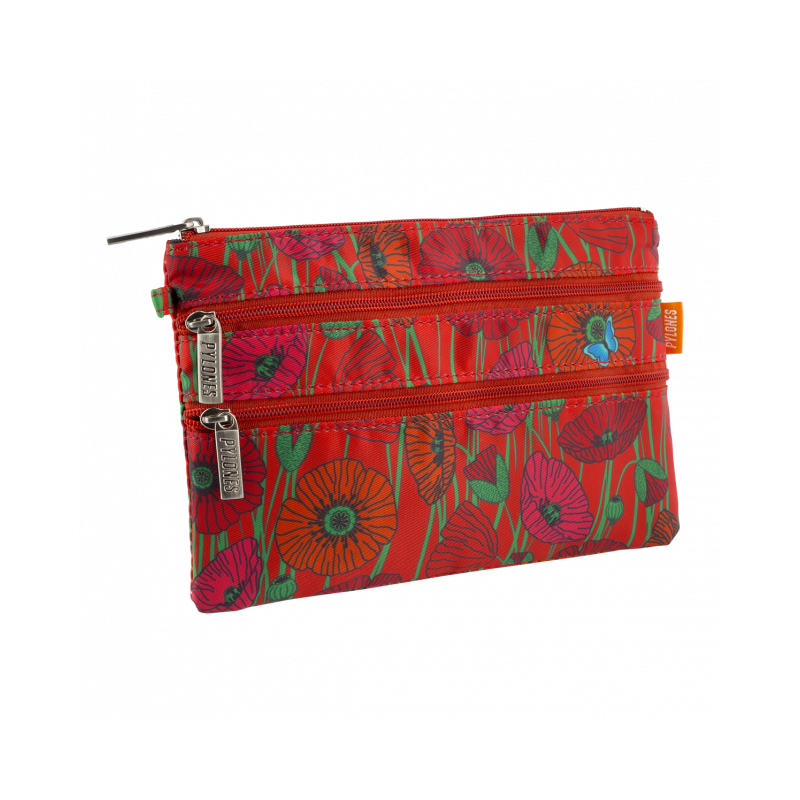 POCHETTE 3 ZIPS ZIP IT - COQUELICOTS