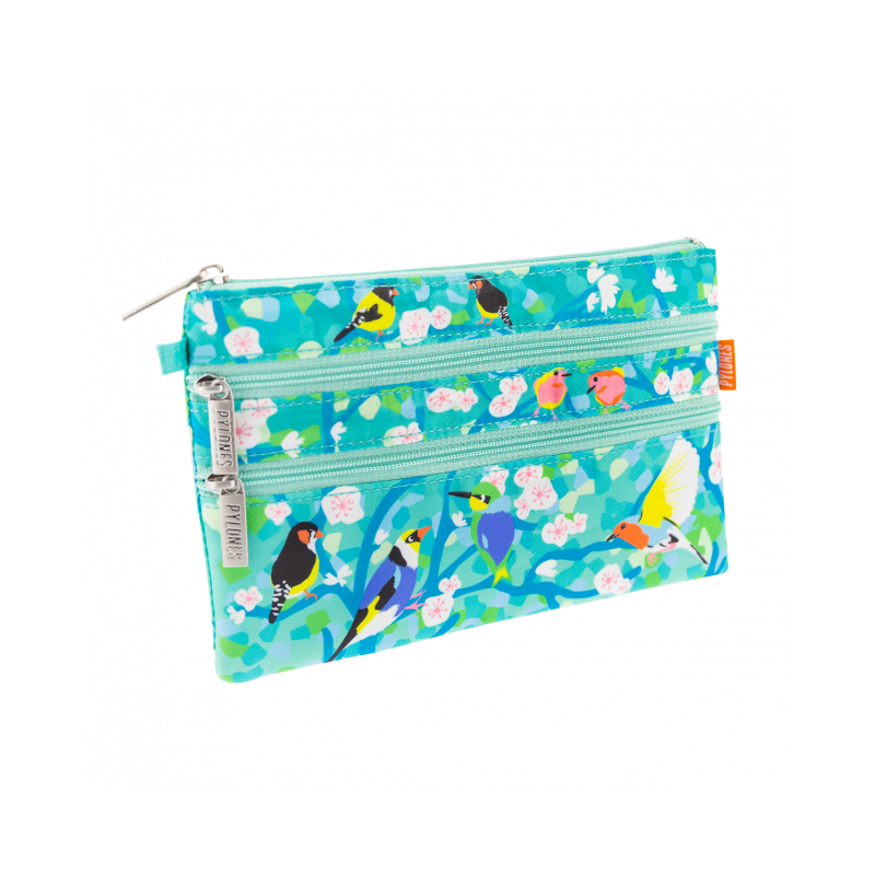 POCHETTE 3 ZIPS ZIP IT - BIRDS