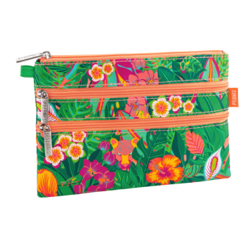 POCHETTE 3 ZIPS ZIP IT - TROPICAL